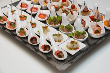 various of food cocktail menu