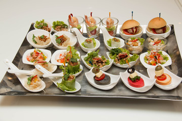 various of food cocktail menu