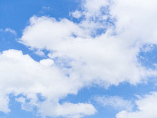 Blue sky and white cloud. Sunny day.