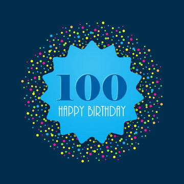 "HAPPY 100th BIRTHDAY" Card 