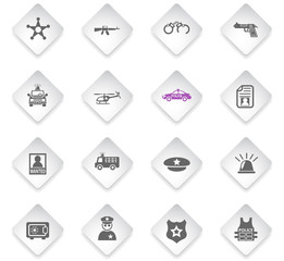 police icon set