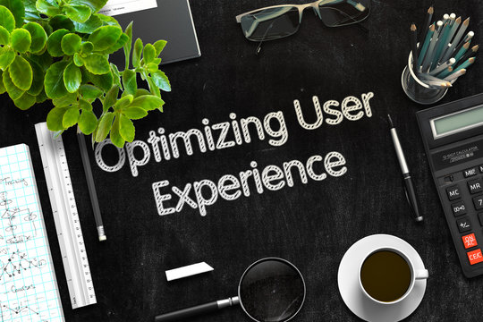 Optimizing User Experience Concept. 3D render.