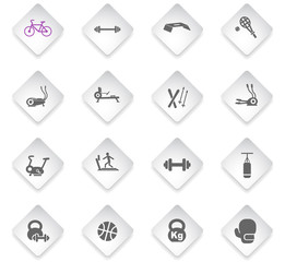 sport equipment icon set