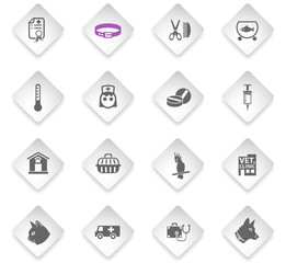 veterinary clinic icon set