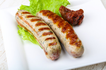 Grilled sausages