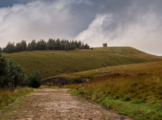 The long walk up to Rivington Pike, Rivington, Chroley, Lancashire, UK