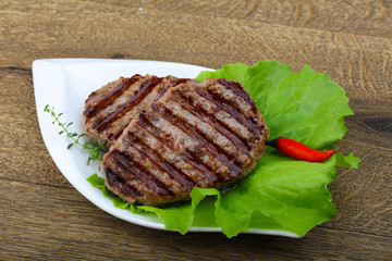 Grilled burget cutlet