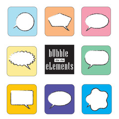 Set of thought label tag, 8 bubble elements ,vector design.