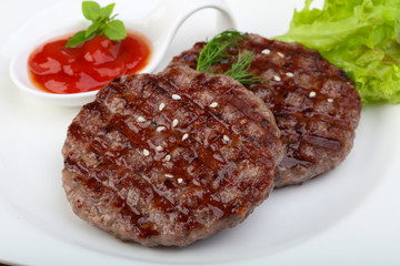 Grilled burger cutlet