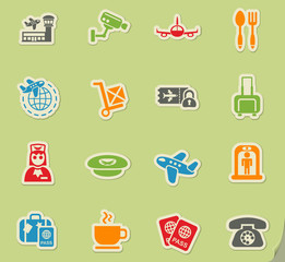 airport icon set