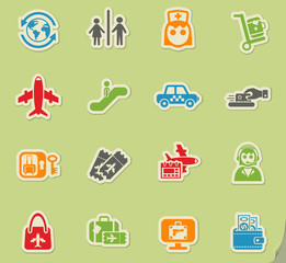 airport icon set