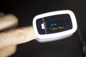 Cardiac finger pulse meter