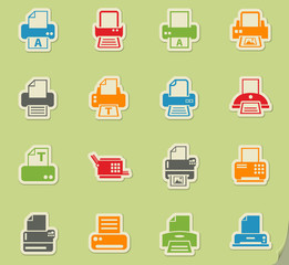 print icon set