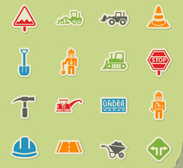 road repairs icon set