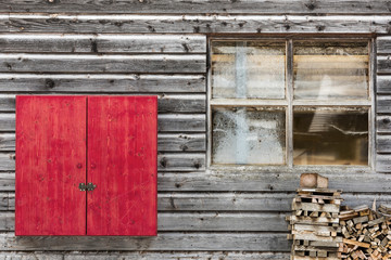 Red Box (on Barn Wall)
