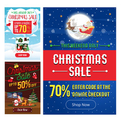 Christmas Sale Banner Set, Suitable For Call To Action Button, Advertisement, E-newsletter, Web Banners, Posters and Social Media Promotions
