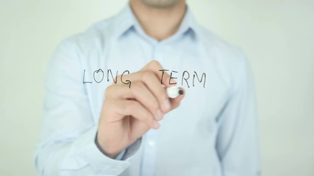 Long-Term Planning, Man Writing on Screen