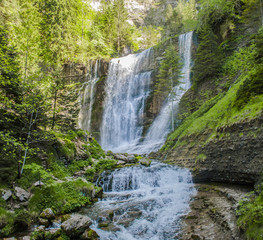 Fototapeta na wymiar Beautiful waterfall in France