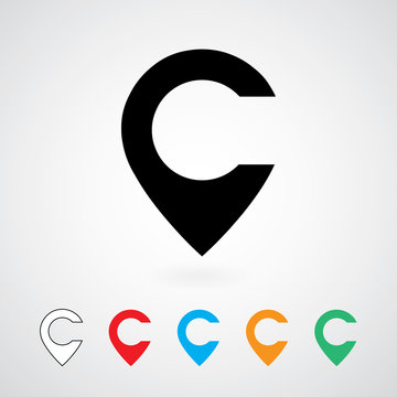 c logo konum ikonu