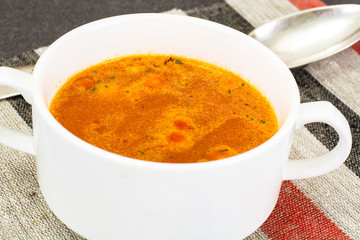 Sicilian Tomato Soup. National Italian Cuisine