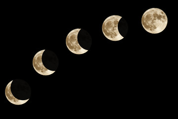 Vollmond und Mondphase im Nachthimmel © Biewer_Jürgen