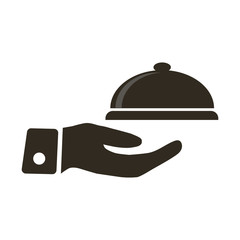 Fototapeta premium Meal in hand icon vector