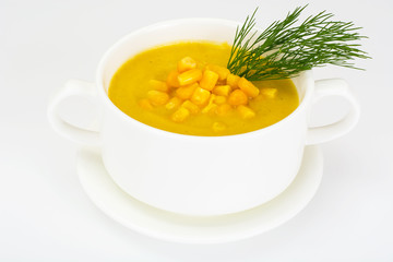 Soup of Mashed Potato with Corn