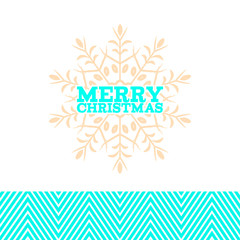 Merry Christmas card with snowflakes. Christmas lettering. Background with snowflake.