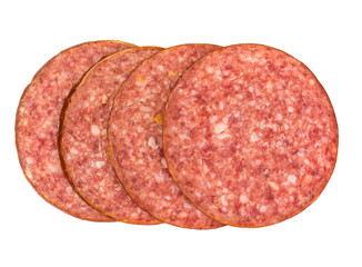 Barbados Sausage, Ham on a White Background
