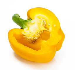 Fresh Bell Pepper. Isolated on White