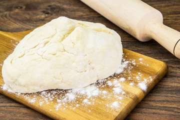 Raw Dough on Wood