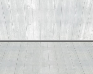 Empty room of old wood wall and floor