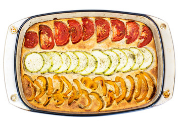 Autumn Casserole with Zucchini, Peppers and Tomatoes