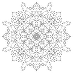 Snowflake on a white background. Vector illustration
