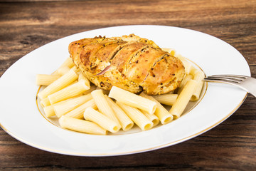 Grilled Chicken Fillet with Pasta