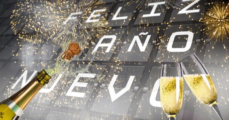 Composite image of champagne popping © vectorfusionart