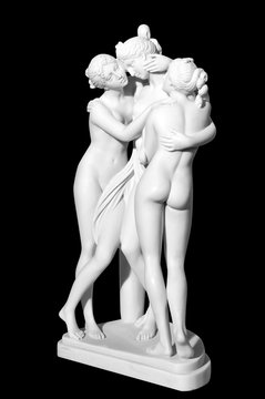 Statues of three naked girls