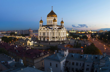 Fototapeta premium View of the city from a tall building