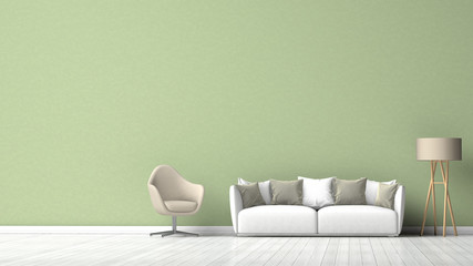 Couch / Grüne Wand / Wohnzimmer