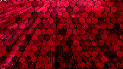 3d rendering colorful hexagon pattern with nice color