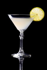 cocktail on black background