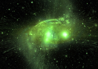 Obraz premium Stars, dust and gas nebula in a far galaxy