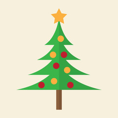 christmas tree. vector illustration.