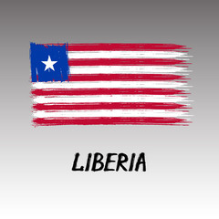 Flag Of Liberia - Grunge