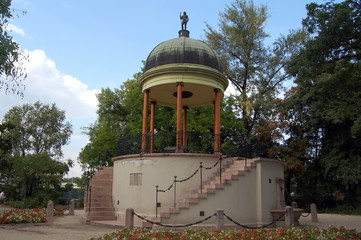 Old gazebo in the park of Budapest, Hungary 