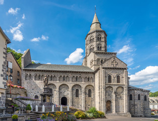 Fototapeta na wymiar Church of Notre Dame in Orcival - France
