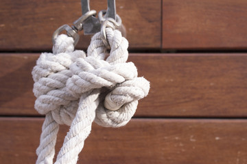 Fototapeta na wymiar Boat rope knot