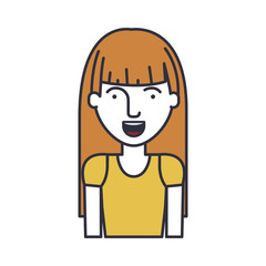 Woman cartoon icon. Female avatar person human and people theme. Isolated design. Vector illustration