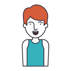 Man cartoon icon. Male avatar person human and people theme. Isolated design. Vector illustration