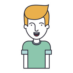 Man cartoon icon. Male avatar person human and people theme. Isolated design. Vector illustration